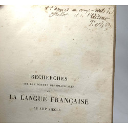 Recherches sur les formes grammaticales de la langue française et...