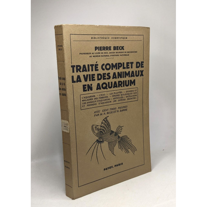 Traite complet de la vie des animaux en aquarium / Bibliothèque...