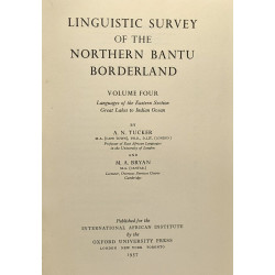 Linguistic survey of the northern bantu borderland - volume four -...
