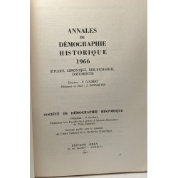 Annales de démographie historique 1966 - études chronique...