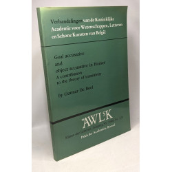 Goal accusative and object accusative in Homer: A contribution to...