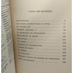 Les secrets du Style - un inventaire précis des moyens d'expression