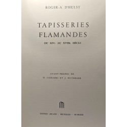 Tapisseries flamandes du XIVe au XVIIIe siècle - avant propos de...