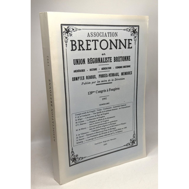 Association bretonne et union régionaliste bretonne - 120ème...