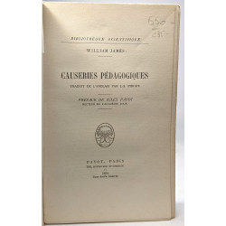 Causeries pedagogiques - bibliothèque scientifique - préface de...