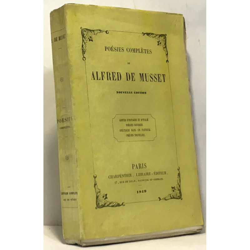 Poésies complètes de Alfred de Musset: contes d'Espagne et...