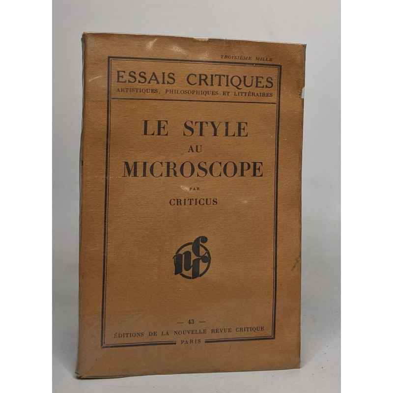 Le style au microscope