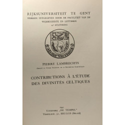 Contributions à l'étude des divinités celtiques - rijkuniversiteit...