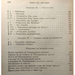 Éléments de géométrie descriptive - avec de nombreux exercices