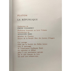 La République - traduction de Emile Chambry introduction de...