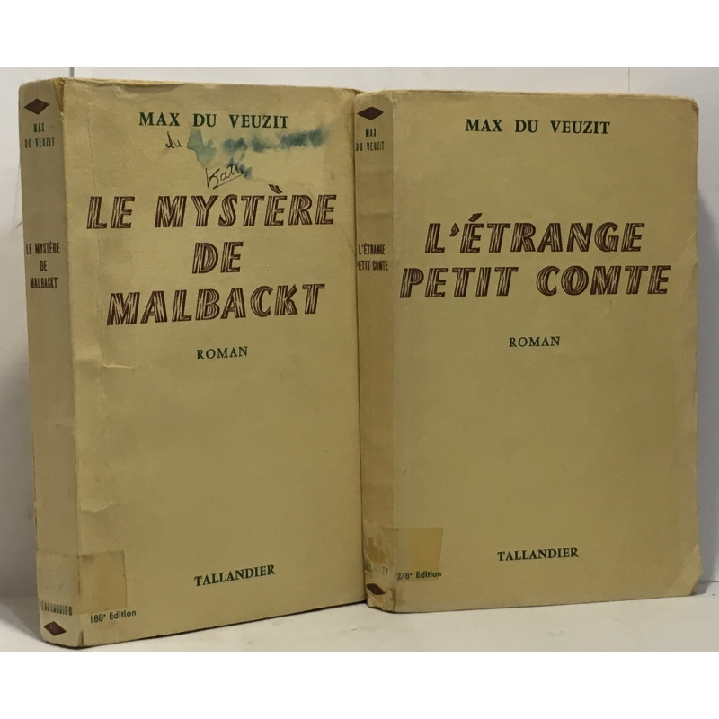 L'étrange petit compte + Le mystère de Malbackt --- 2 romans