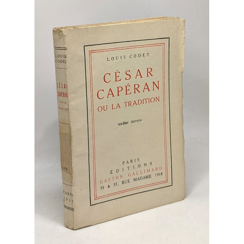 César Capéran ou la tradition - 6e édition