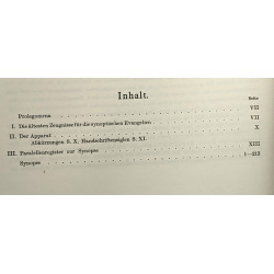 Synopse der drei ersten evangelien - zehnt auflage -