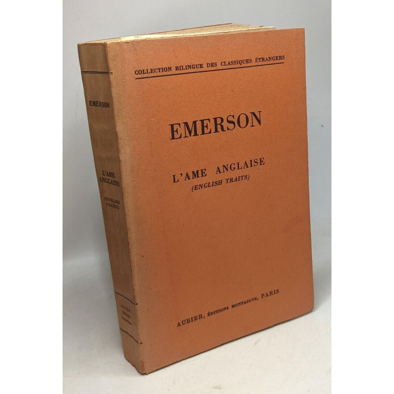 L'âme anglaise (english traits) - Coll. bilingue des classiques...