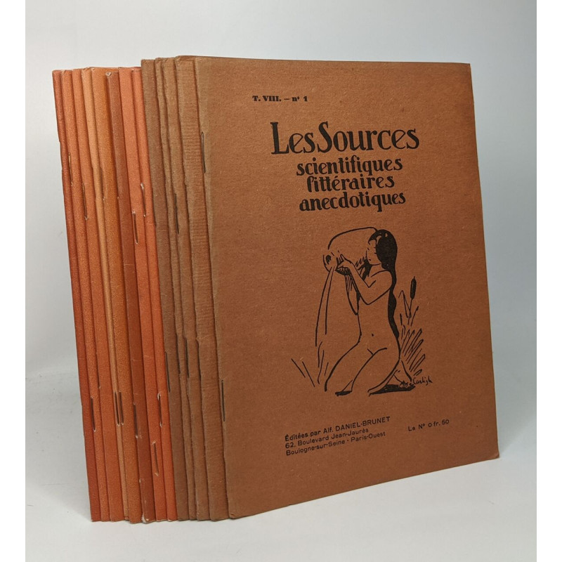 Les sources scientifiques littéraires anecdotiques - ensemble de...