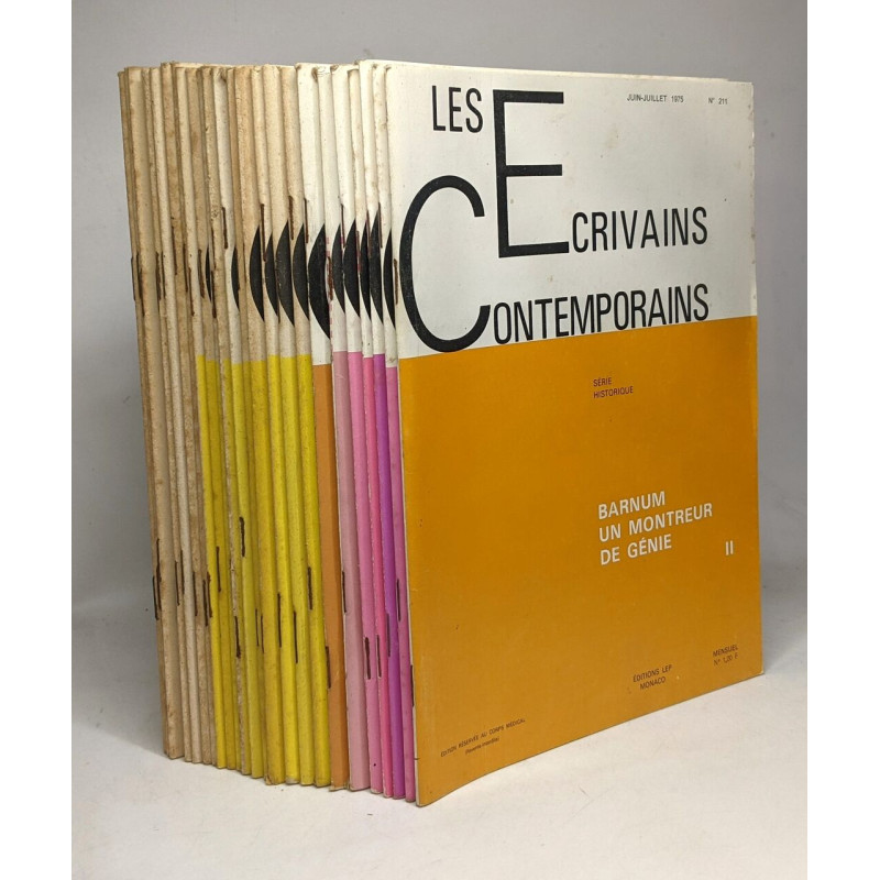 Les écrivains contemporains - série historique - 25 numéro:...