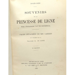Souvenirs de la princesse de Ligne née princesse Lubomirska -pages...