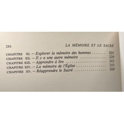 La mémoire et le sacré
