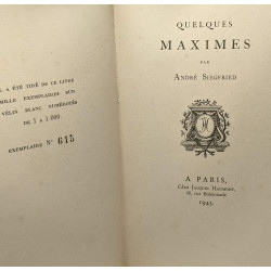 Quelques maximes
