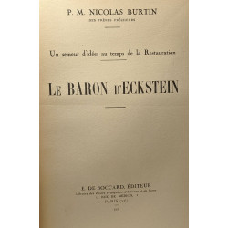Le Baron d'Eckstein - un semeur d'idées au temps de la Restauration