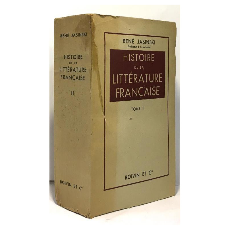 Histoire de la littérature tome deux