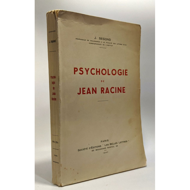 Psychologie de Jean Racine