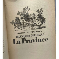 Notes et maximes - La Province