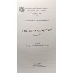 Argumenta antiquitatis - Quaderni di Acme 109 Università degli...