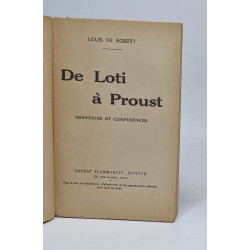 De loti à proust souvenirs et confidences