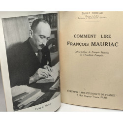 Comment lire François Mauriac