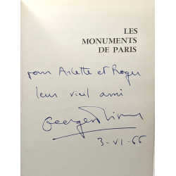 Les monuments de Paris - avec hommage de l'auteur