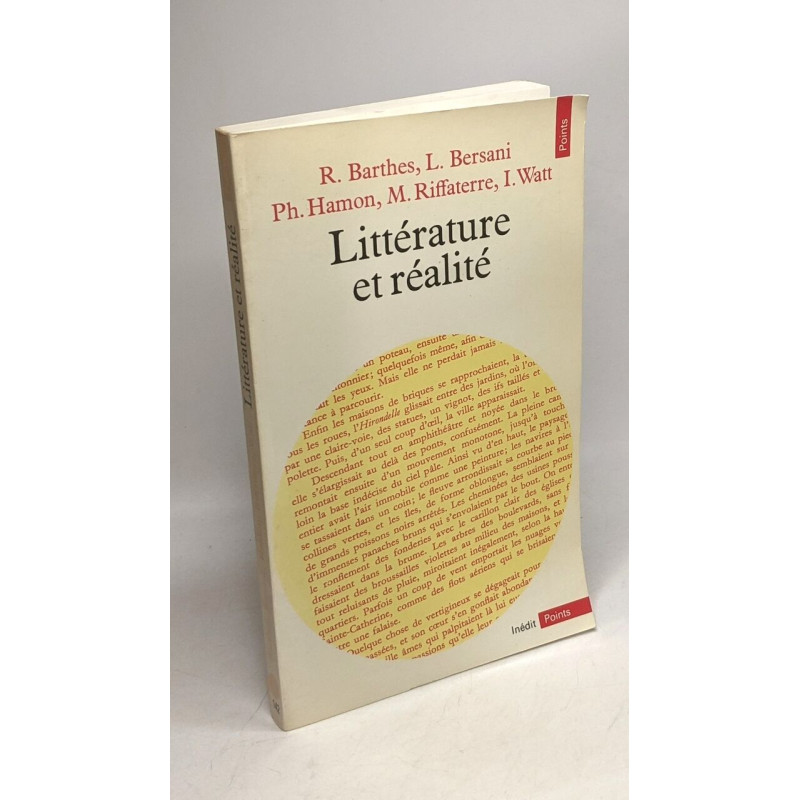 Littérature et réalité
