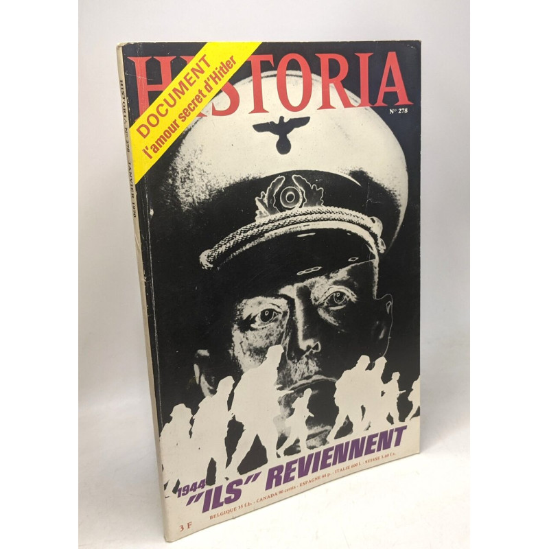 Historia N°278 janvier 1970 - l'amour secret d'Hitler - 1944 "ils"...