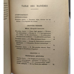 Lettres sur le psychisme