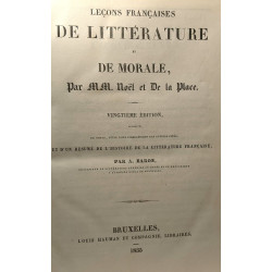 Leçons françaises de littérature et de morale - augmentée de notes...