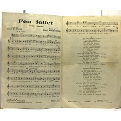 Feu follet - un succès de Michel Roger - paroles de Henri Kubnick...