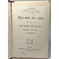 Grammaire allemande (1941 9e éd.) + Wer Will der kann I....