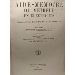 Aide-Mémoire du métreur en électricité installations électriques...