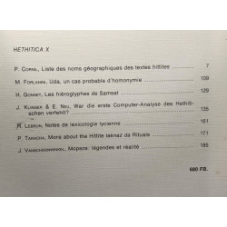 Hethitica X / bibliothèque des cahiers de l'institut de...
