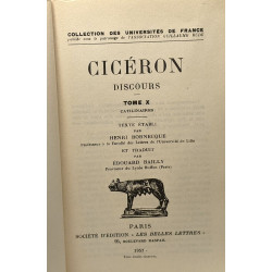 Cicéron - Discours - TOME X - Catilinaires --- coll. des...