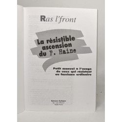 La résistible ascension du F. Haine: Petit manuel à l'usage de...