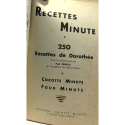 Recettes minute - 250 recettes de Dorothée - cocotte minute four...