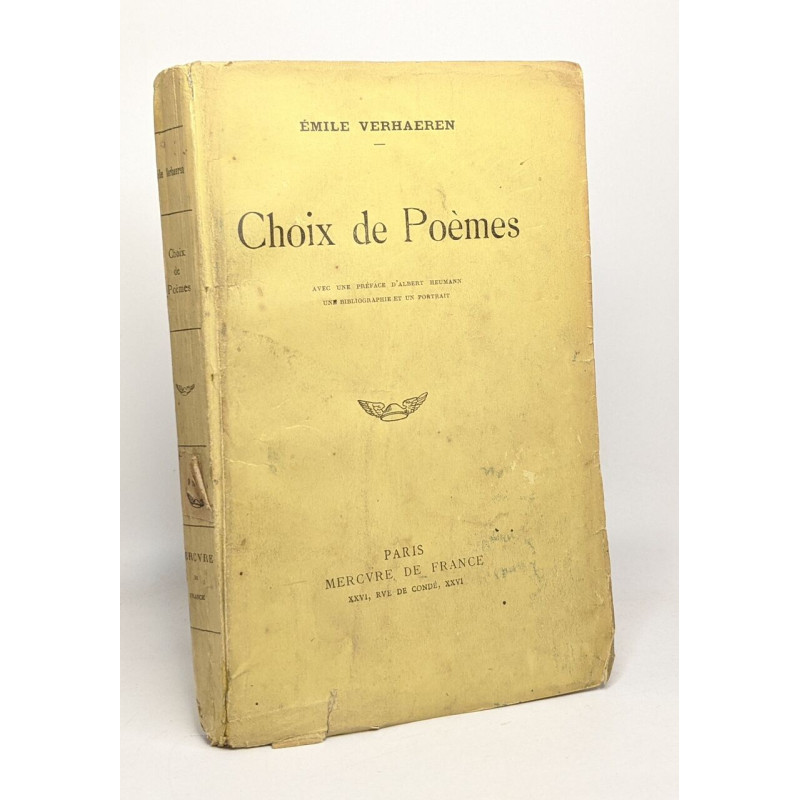 Choix de poèmes avec une préface d'Albert Heumann une...
