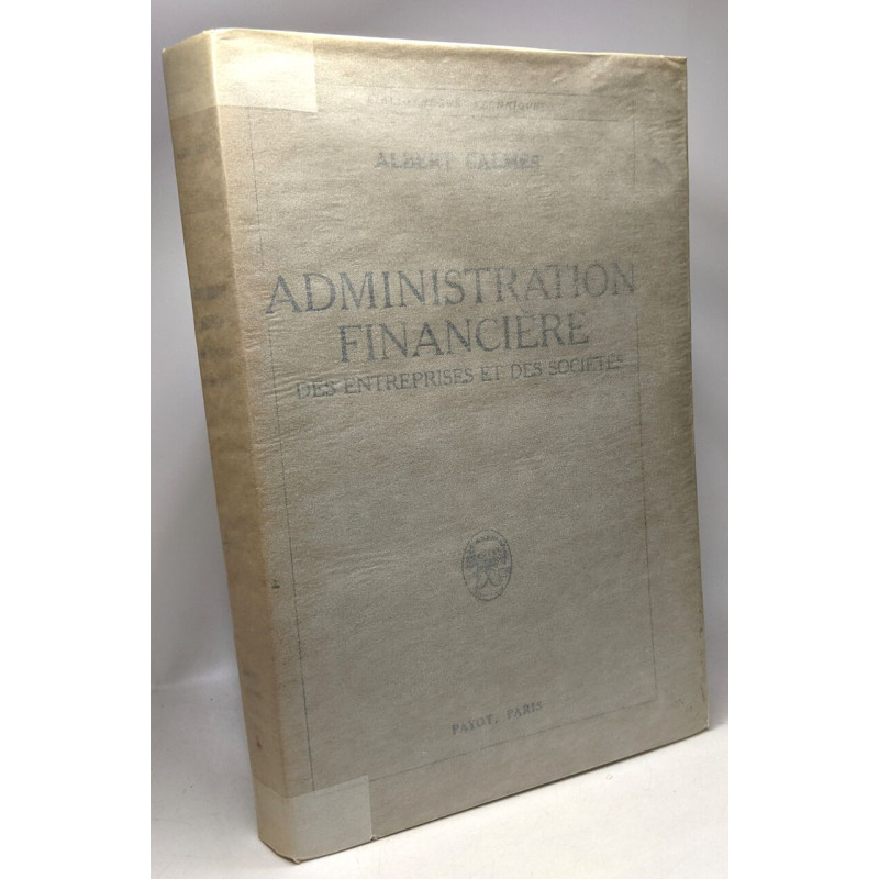Administration financière des entreprises et des sociétés