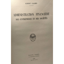 Administration financière des entreprises et des sociétés