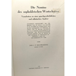 Die Nomina des sophokleischen wortschatzes - vorarbeiten zu einer...