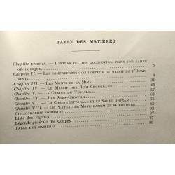 L'Atlas Tellien Occidental - Monographie régionales 1re Série:...