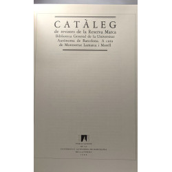 Catàleg de revistes de la Reserva Marca: Biblioteca General de la...