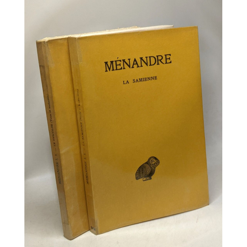 Ménandre - TOME I.1. La Samienne (1971) + TOME I.2. Le Dyscolos...
