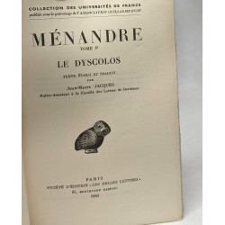 Ménandre - TOME I.1. La Samienne (1971) + TOME I.2. Le Dyscolos...